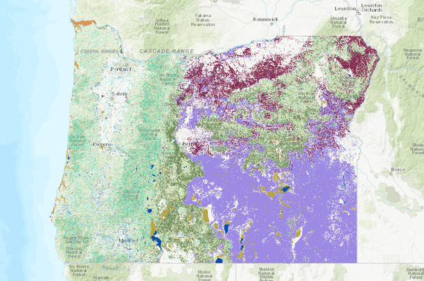 Oregon Biom Map Oregon Conservation Strategy Habitat Map - 2015 | Data Basin