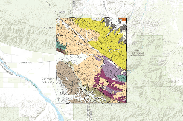 Dibblee Maps Ballinger Canyon USGS Quad, Dibblee Geology | Data Basin