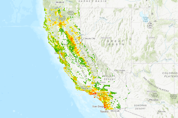 Calfire Unit Ranking Map CAL FIRE FRAP Reducing Wildfire Threats to Communities, California ...