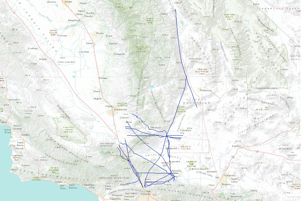Powerlines in the Western United States clipped to study area boundary ...