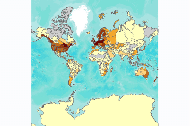 Number of Harmful Invasive Species by Freshwater Ecoregion | Data Basin