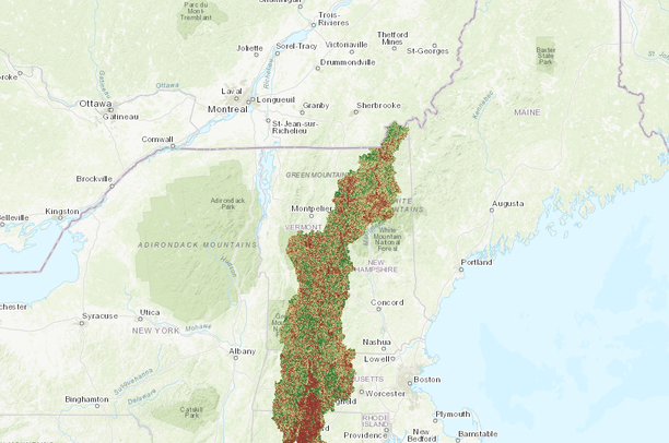 TNC Terrestrial Resiliency, CT River Watershed | Data Basin