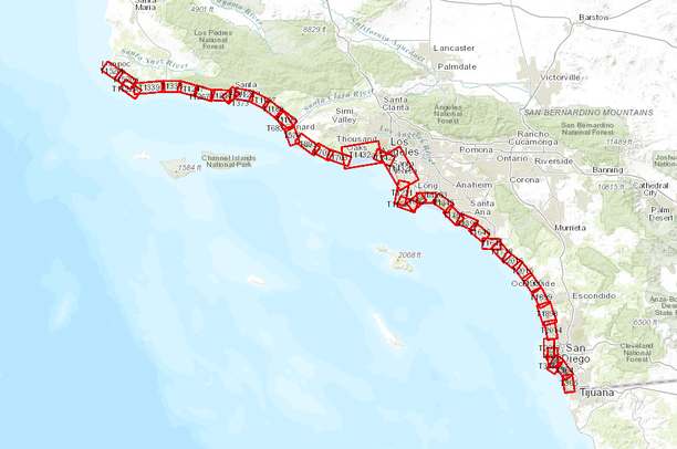 Historical Wetlands Of The Southern California Coast Data Basin Map Of Southern California Beaches
