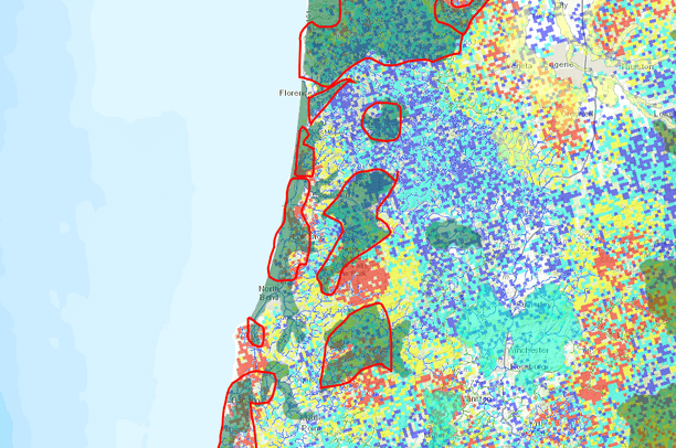 Opportunistic conservation areas for coho salmon in Oregon | Data Basin