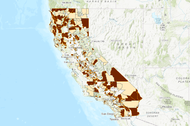 Census Block Group Disadvantaged Communities, 2016 | Data Basin