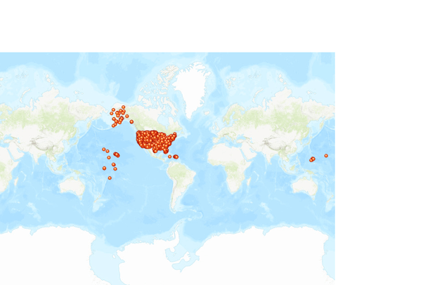 U.S Fish and Wildlife Service Corporate Master Table Locations | Data Basin