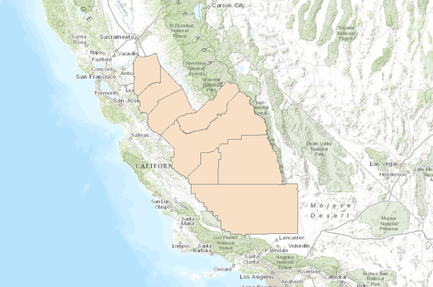 Mapa De San Joaquín, California