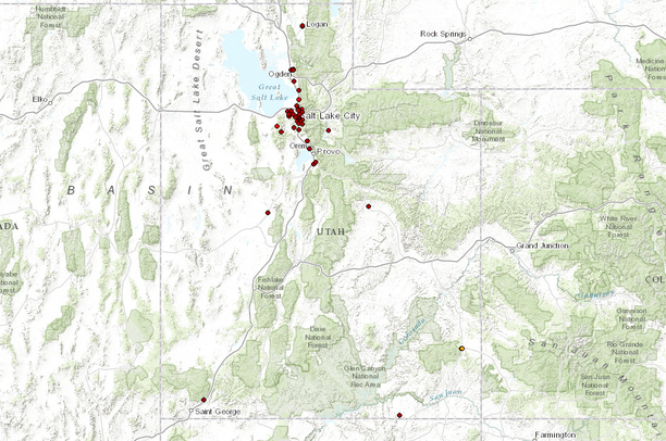 Registry Utah Map Utah Superfund Sites from EPA Facility Registry System (FRS Registry Utah Map Utah Superfund Sites from EPA Facility Registry System (FRS
