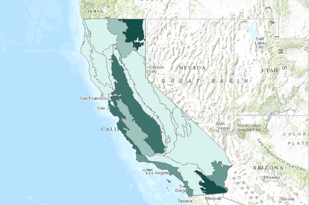 California Conservation Estate Summaries by Ecoregion