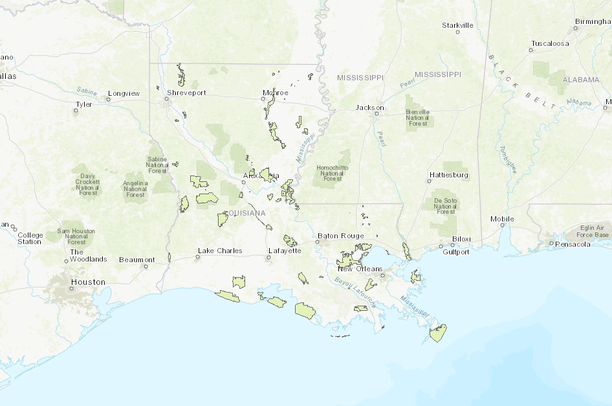 LDWF Wildlife Management Areas, Refuges and Conservation Areas | Data Basin