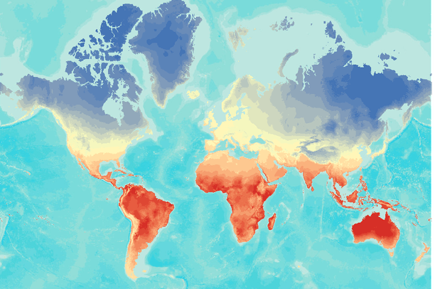 Seasonal winter temperature (Celsius), 2020-2039, average of 16 GCMs ...