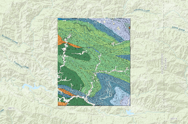 Dibblee Maps Hildreth Peak USGS Quad, Dibblee Geology | Data Basin