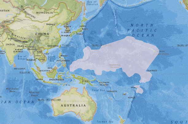 The geographic scope of the PICCC | Data Basin
