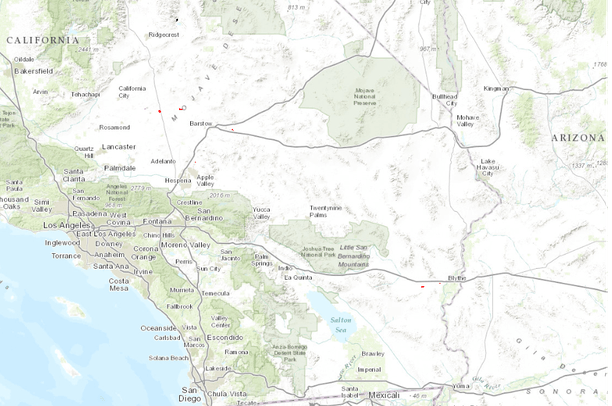 Solar, Coal, and Gas Power Plant Footprints (EPA eGRID 2012 v1), DRECP ...