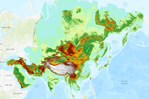 Asia Map Json File Asia cities map | Data Basin