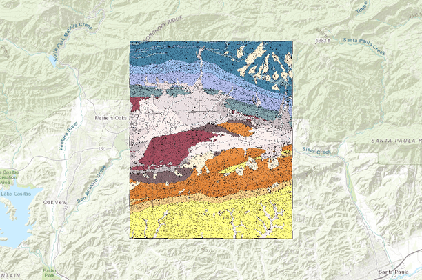 Dibblee Maps Ojai USGS Quad, Dibblee Geology | Data Basin
