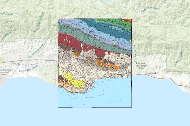 Dibblee Maps Santa Barbara USGS Quad, Dibblee Geology | Data Basin