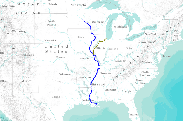 Mississippi river | Data Basin