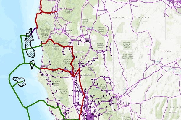 4f Map Map of Transmission Alternative 12.4f | Data Basin