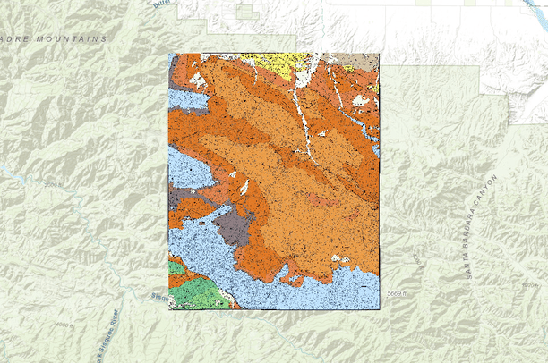 Dibblee Maps Salisbury Potrero USGS Quad, Dibblee Geology | SBC Atlas