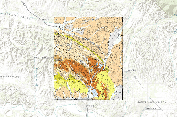 Dibblee Maps Zaca Creek USGS Quad, Dibblee Geology | Data Basin