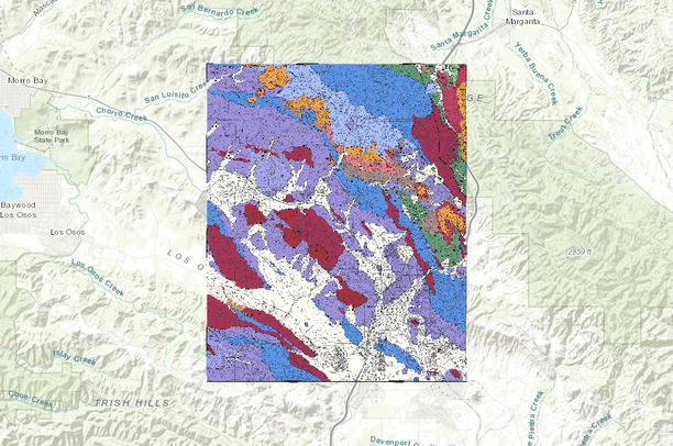 Dibblee Maps San Luis Obispo USGS Quad, Dibblee Geology | Data Basin