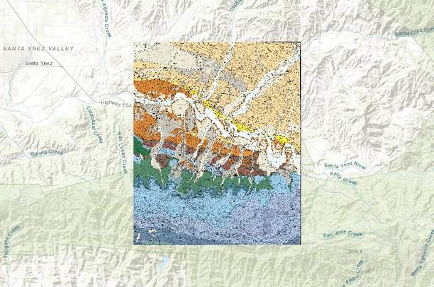 Dibblee Maps Lake Cachuma USGS Quad, Dibblee Geology | Data Basin