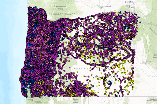 Oregon Fish Passage Barriers | Data Basin