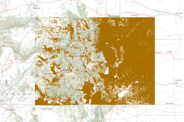 Mineral Rights Map Colorado: Federal Sub-Surface Ownership, No Mineral Rights | Data Basin