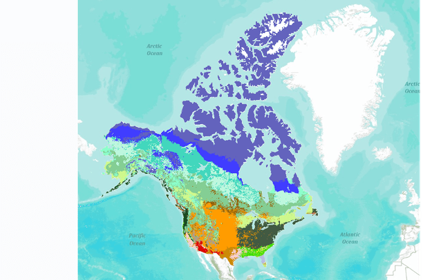 Vegetation Map Of Canada Vegetation Type For The United States And Canada Simulated For The Years  2070-2099 As Simulated By The Mc1 Model (Na8K Version) And Based On Climate  Projections From The Csiro Mk.3 For The