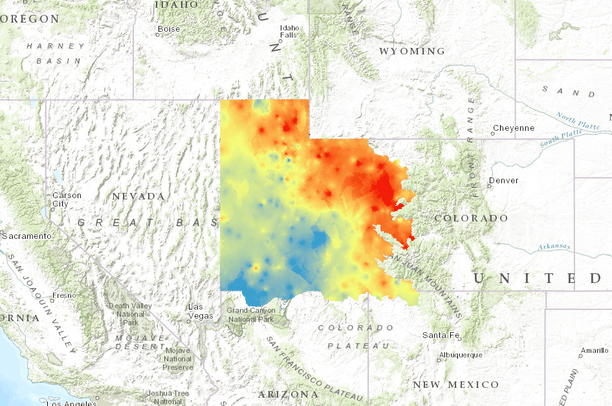 Change in Maximum Summer Temperature from Historic (1968-1999), Utah ...