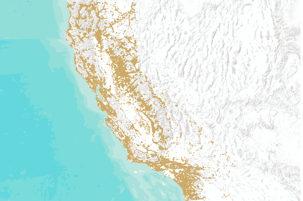 Wildland Urban Intermix areas, California | Data Basin