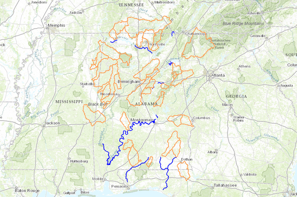 Alabama Strategic Habitat Units (SHUs) and Strategic River Reach Units ...