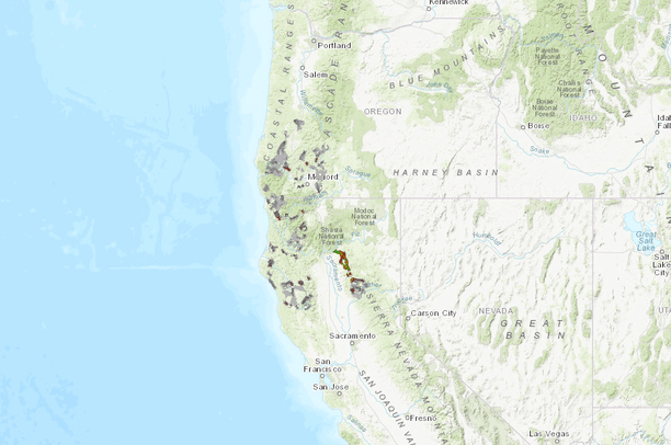 Pinpoint Oregon Pinchpoints, Pacific Fisher | Data Basin