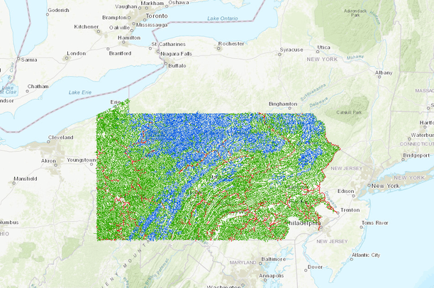 Pennsylvania Stream Classification Temperature  Data Basin