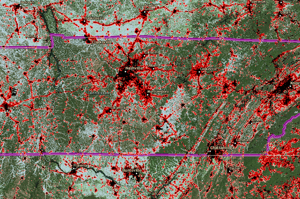 Tennessee Urban Growth and Prime Farmland | Data Basin