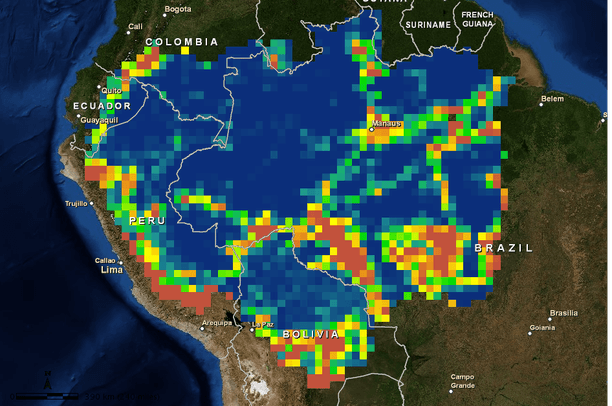 Forest coverage in the Amazon | Data Basin