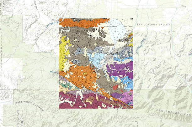 Dibblee Maps Santiago Creek USGS Quad, Dibblee Geology | Data Basin
