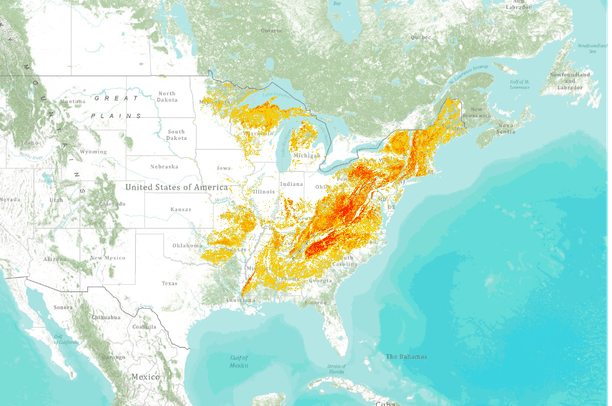 Serdp Map SERDP - Wood Thrush Annual Adult Individual Captures | Data Basin