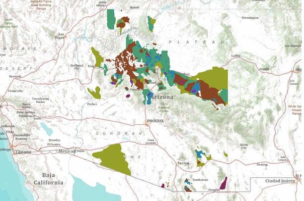 Summer Distribution Of Pronghorn Antelope In Arizona Usa Data Basin Pronghorn Antelope Population Map 2022
