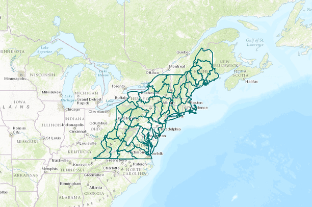 Northeast Hydrologic Unit Code 6 Watersheds, modified | Data Basin