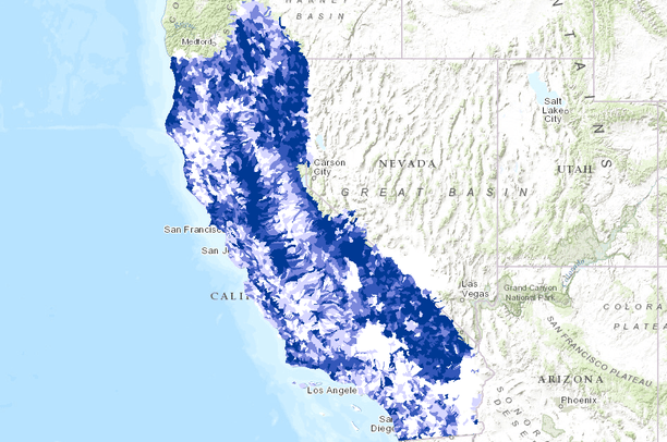 Density of groundwater dependent wetlands and vegetation alliances in ...