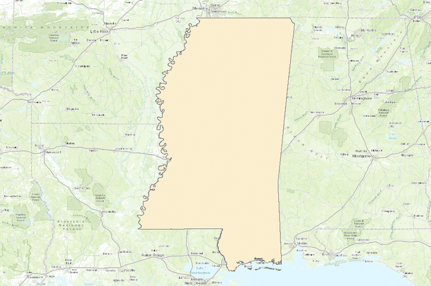 Mississippi State Boundary | Data Basin