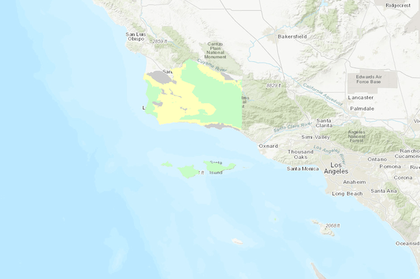 Direct Protection Areas for Wildfire, Santa Barbara County | Data Basin