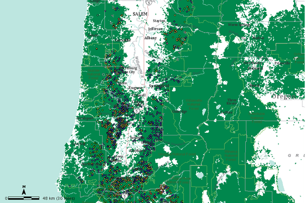 Northern Spotted Owl Activity in Oregon | Data Basin