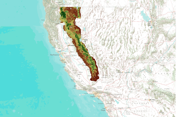 MC1 Simulation Results for the Sierras (CA) - multiscale (Yale)