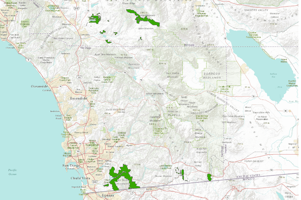 Final Critical Habitat For The Quino Checkerspot Butterfly Euphydryas Editha Quino Within Jurisdiction Of The Carlsbad Fish And Wildlife Office Cfwo Data Basin
