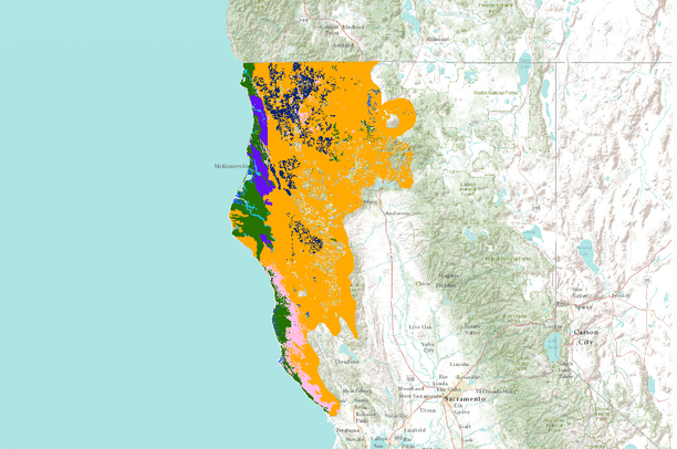 Soil Moisture Regime Map Soil Moisture Regime For The North Pacific Landscape Conservation  Cooperative - Northern California, Usa | Data Basin