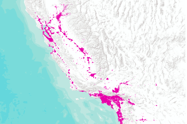 California urban growth scenarios, 2050 | Data Basin