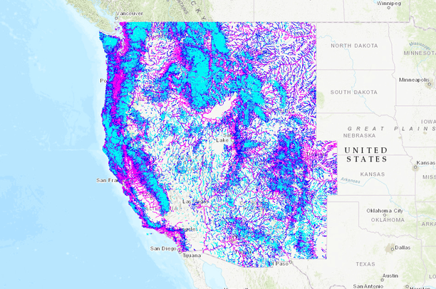 State Change Stream Map River and Stream Alteration in the Western United States | Data Basin